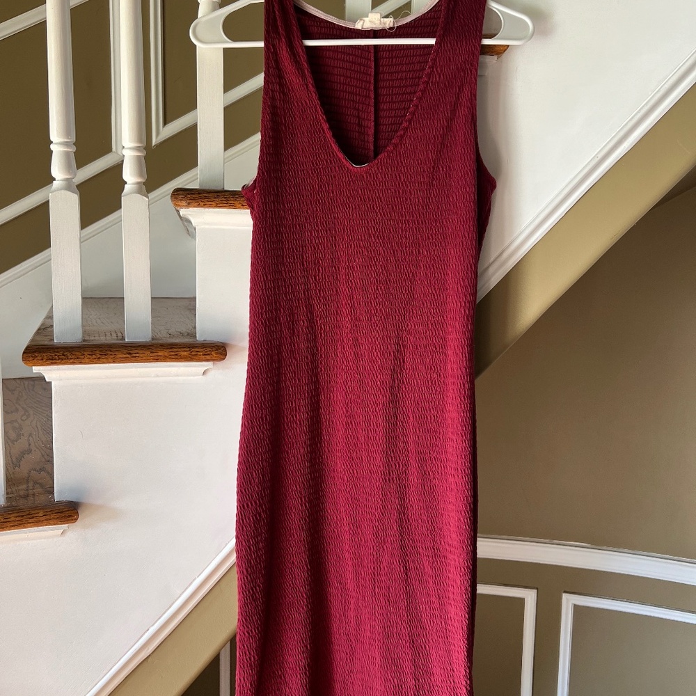 See You Monday Burgundy Dress